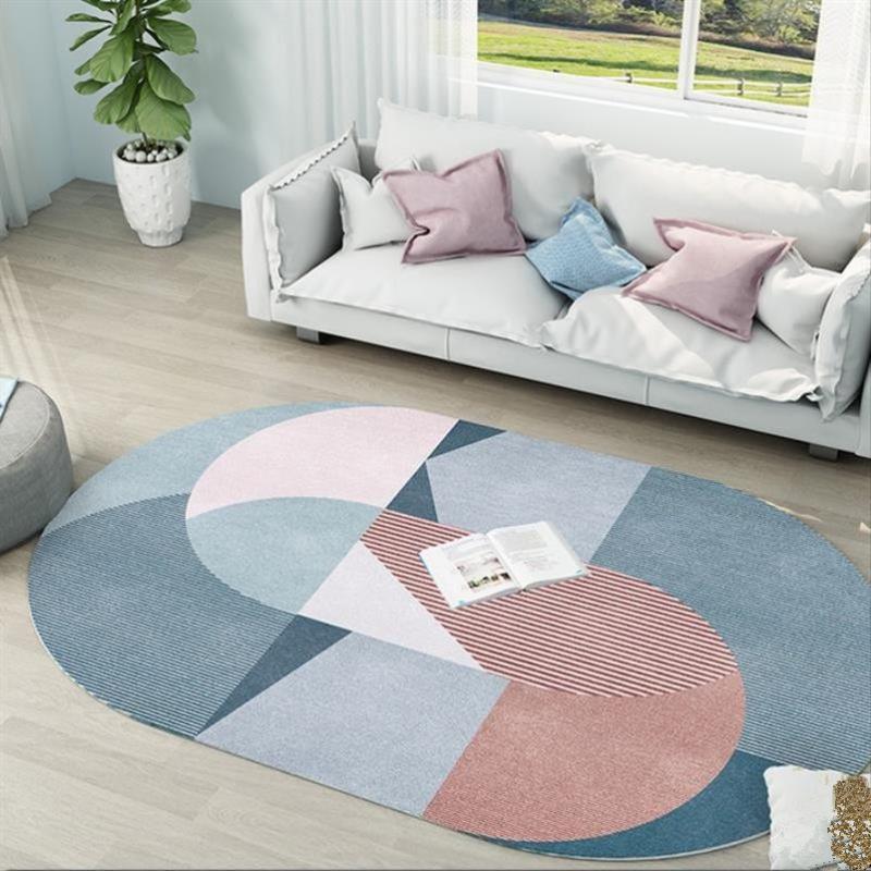 

Modern Oval Nordic Carpets For Living Room Abstract Cloakroom Bedroom Sofa Coffee Table Rug Study Room Floor Mat Area Rugs