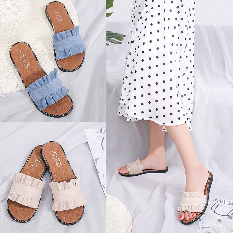 

Summer 2020 new soft bottom versatile student non-slip Korean version of simple flat casual daily female sandals, Black