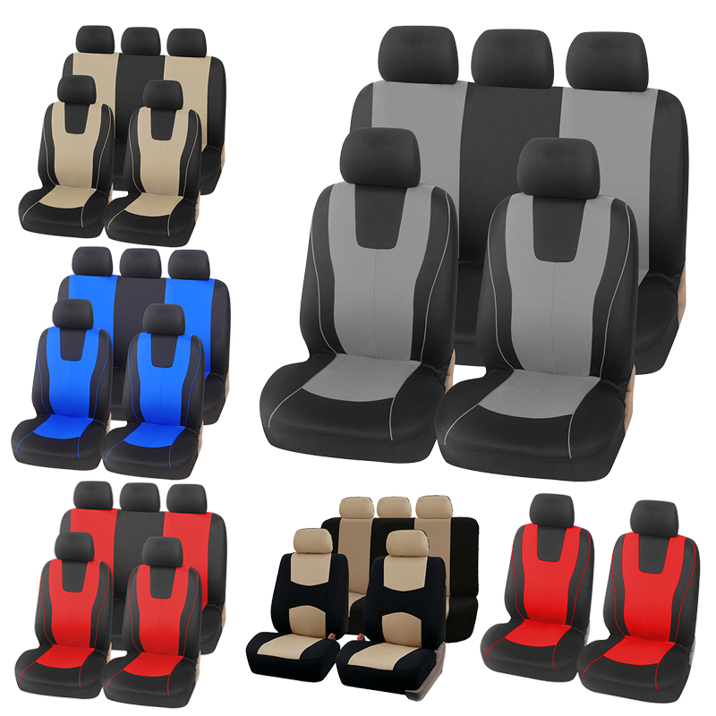 

Universal Red Car Seat Cover Polyester Fabric Protect Seat Covers