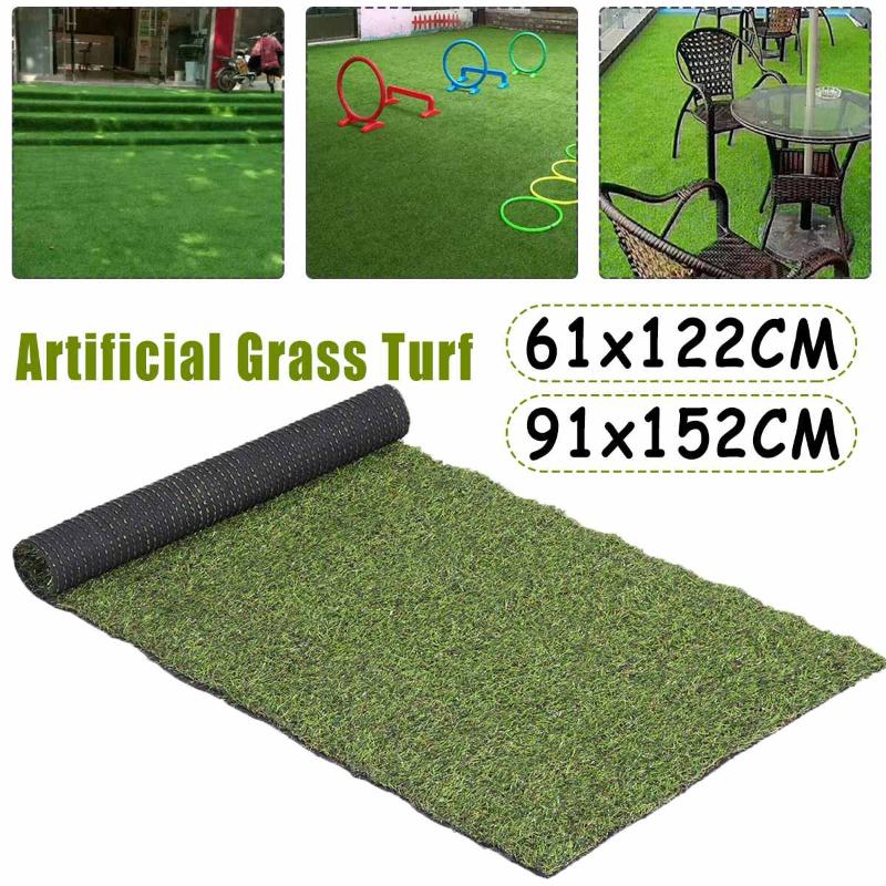 

0.91X1.52M 61X122M Artificial Grass Turf Indoor Outdoor Rug Synthetic Fake Faux Grass Garden Lawn Landscape, As pic