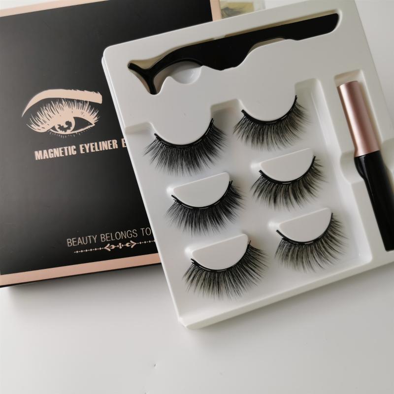 

Magnetic Eyelashs Set Natural long ciglia magnet magnet Eyelashes Easy to wear Soft Mink Lashes False Eyelashes cilios magnetico