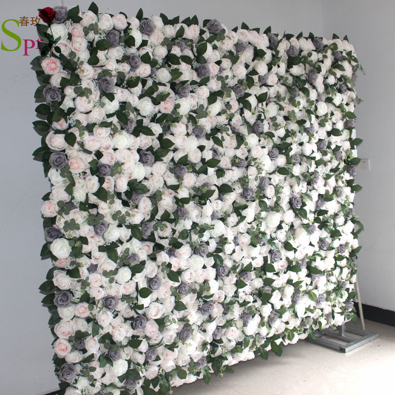 

SPR 10pcs/lot artificial rose flower wall panels wedding backdrop artificial flower table runner centerpiece decorativ floral, Like picture style