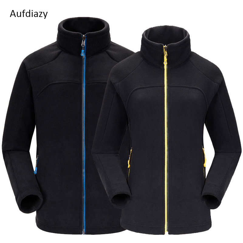 

Aufdiazy Autumn Winter Fleece Jackets Men Women's Outdoor Sports Thermal Coats Camping Hiking Male Female Coat, OM017, Women rose