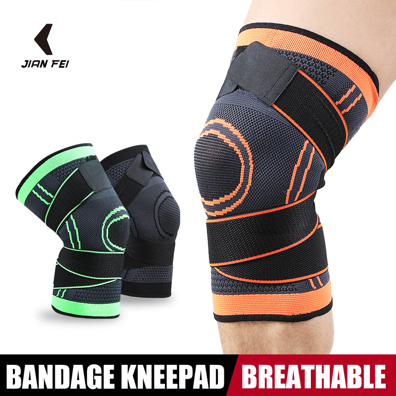 

1PC men's sport knee pads compression elastic knee pads support basketball fitness equipment basketballBrace Protector, Orange
