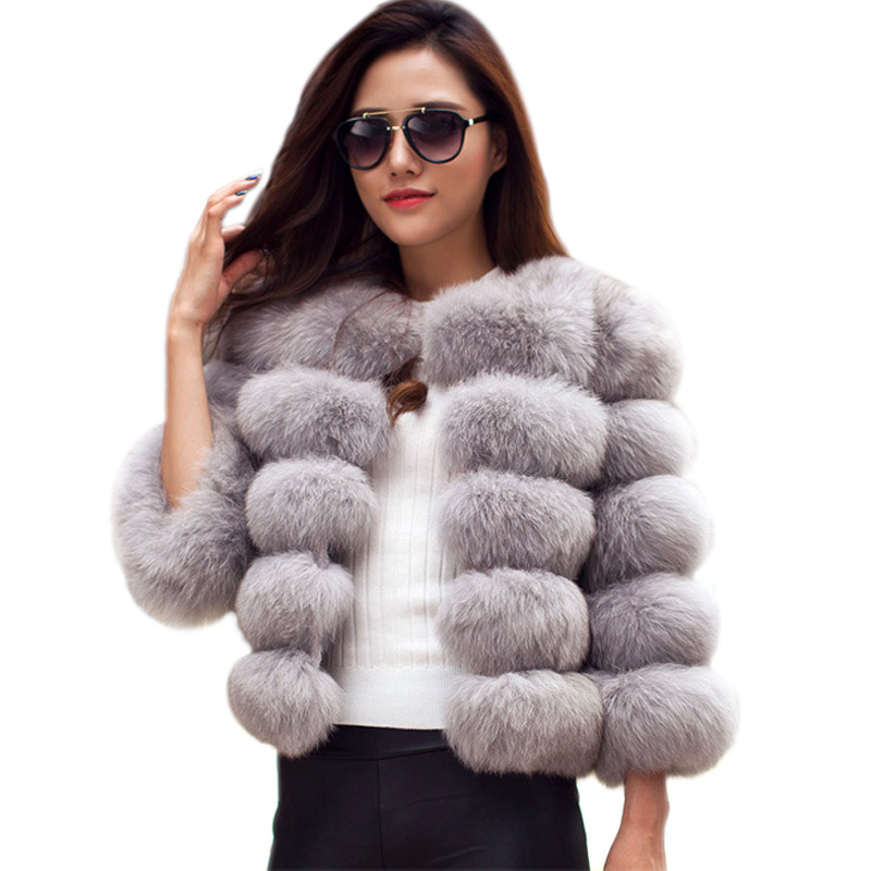 

2020 Mink Coats Women Winter New Fashion Pink FAUX Fur Coat Elegant Thick Warm Outerwear Fake Fur Jacket Chaquetas Mujer WOC01, White