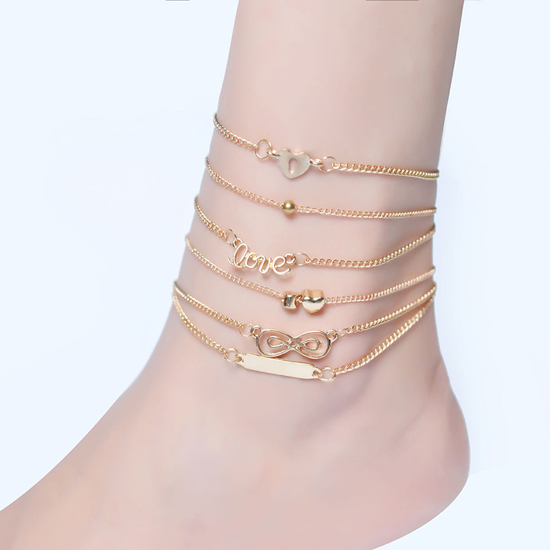 Topdo 1 Pcs Crystal Anklet Bracelet Simple Foot Ornament Women Ladies Chain Foot Jewelry Gifts