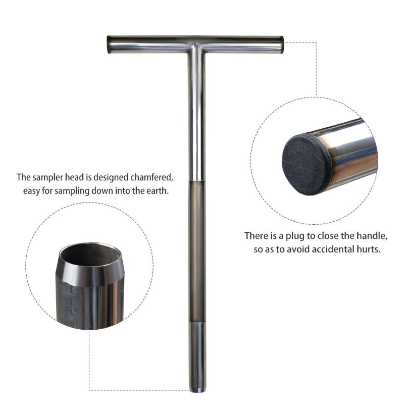 

Stainless Steel Soil Sampler Probe 21 Inch Soil Test Kits Sampling Tube Golf Course Maintenance Tools