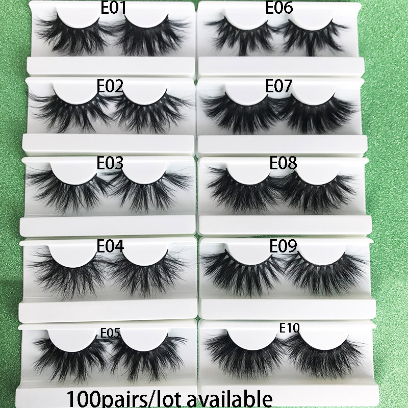 

Mikiwi 25mm 3D mink lashes 100 pairs extra length fluffy mink eyelashes Big dramatic volumn eyelashes strip thick false eyelash