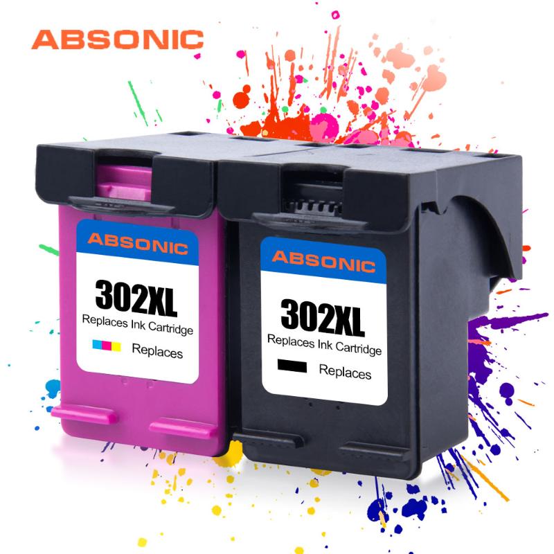 

Compatible 302XL CMYK Ink Cartridge for 302 XL for 302 Deskjet 2130 1110 2138 3630 3632 Officejet 3830 3834 4650 2PK