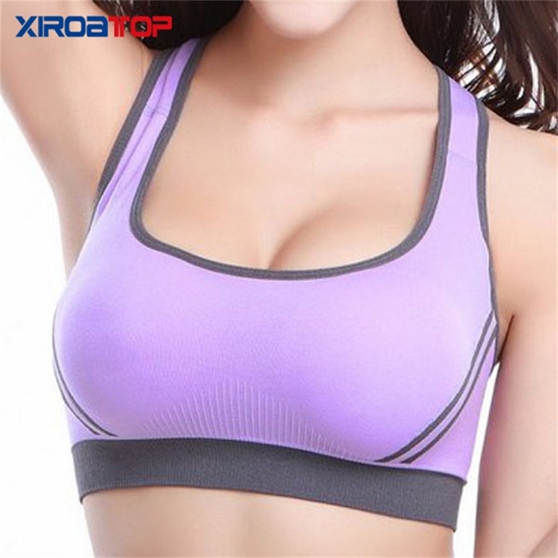 

10 colors High Stretch Breathable Sports Bra Top Fitness Women Removable Padded Sport Bra for Running Yoga Gym Seamless Crop, Yellow