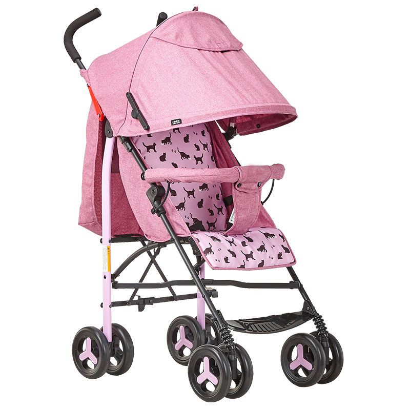

Baby Stroller Four Rounds Can Sit and Lie Foldable Adjustable Universal Wheel Full Awning Mom's Favorite