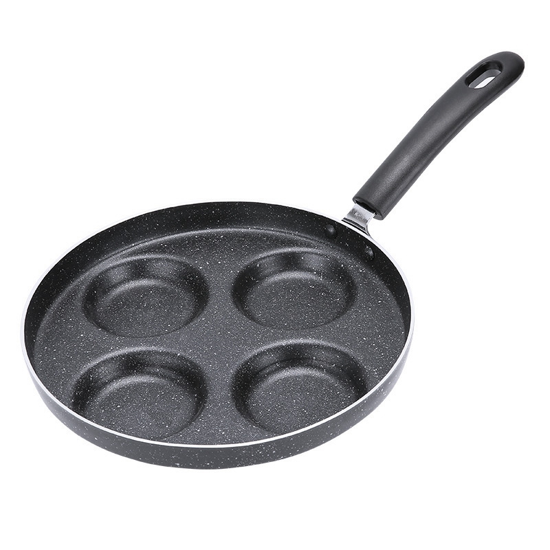 

HOT!Four-Hole Omelet Pan For Eggs Ham Pan Cake Maker Frying Pans No Oil-Smoke Breakfast Grill Cooking Pot Multifunction No