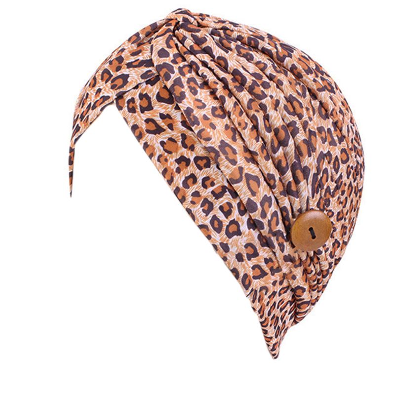 

Women Headscarf India Hat with Button Mask Holer Rainbow Anti-Tight Beanies Cap M7DD