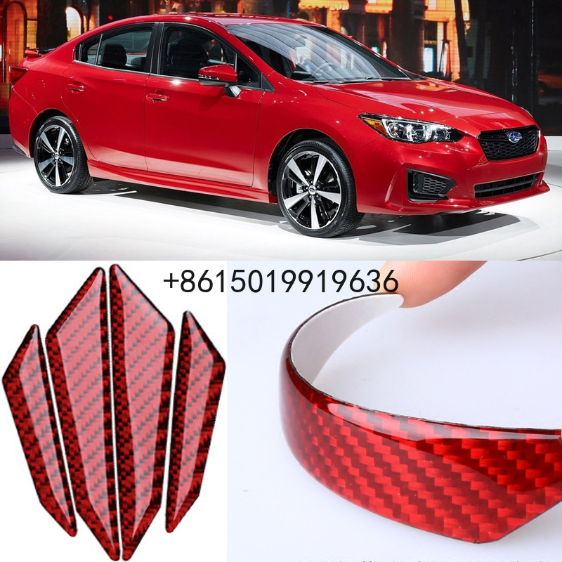 

For Subaru Impreza BRZ WRX STI Car Side Door Edge Guard Bumper Trim Protector 4pcs PVC carbon fiber Stickers