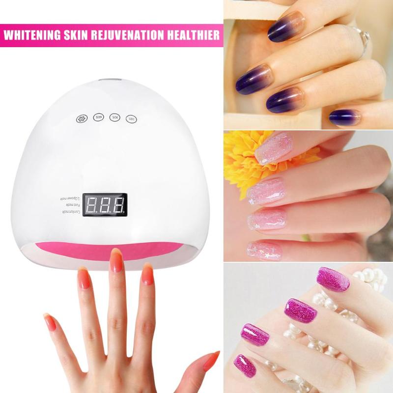 

48W UV Professional Nail Dryer LED Gel Nail Lamp with Hand Sensor 10 30 60 Seconds Timer Settings for Fingernail Toenail Gel, Eu