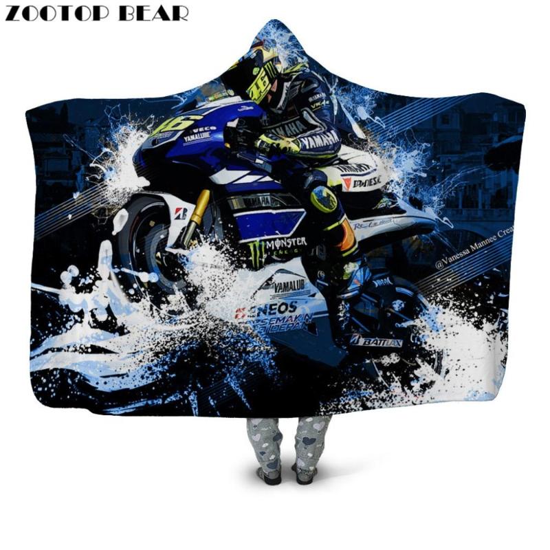 

Movie Anime Plush Throw Hooded Blanket Fashion Wearable Cloak Bedding Brand Casual 3D Printed Soft Adults Travel Office Quilts