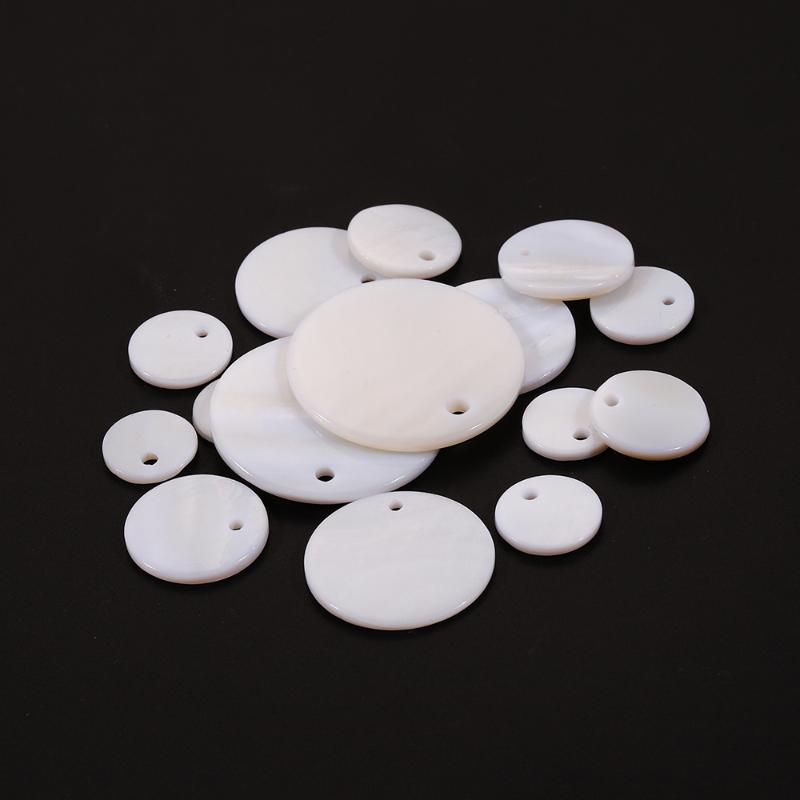 

10-30pcs/lot Round Natural Shell Pendant Mother of Pearl Shell Charms Necklace Pendants for DIY Earring Jewelry Finding