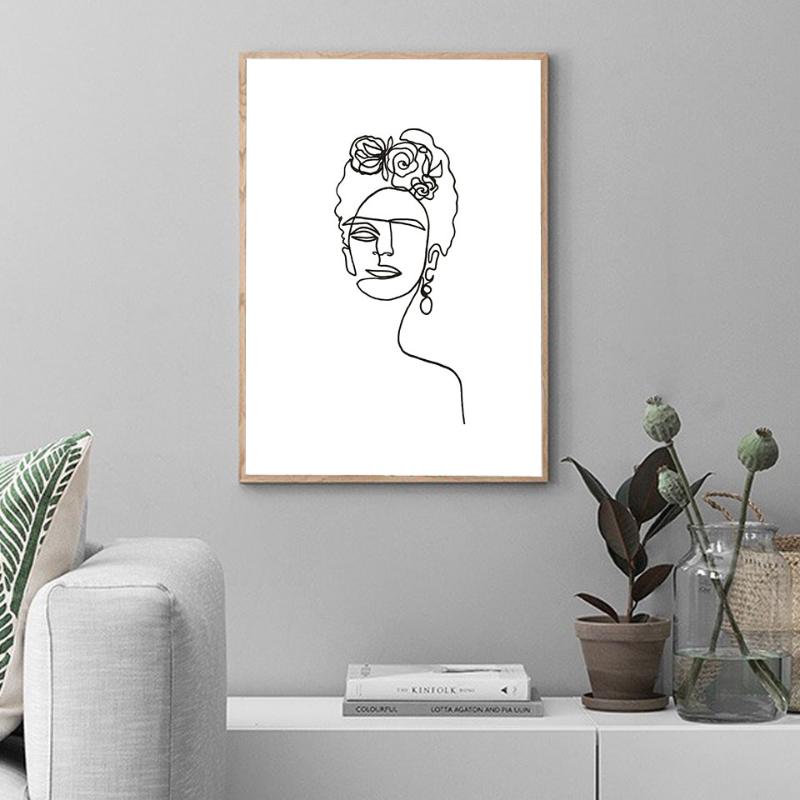 

Abstract Portrait Poster Nordic Canvas Painting Women Wall Art Pictures For Living Room Home Modern Decorative Prins On The Wall