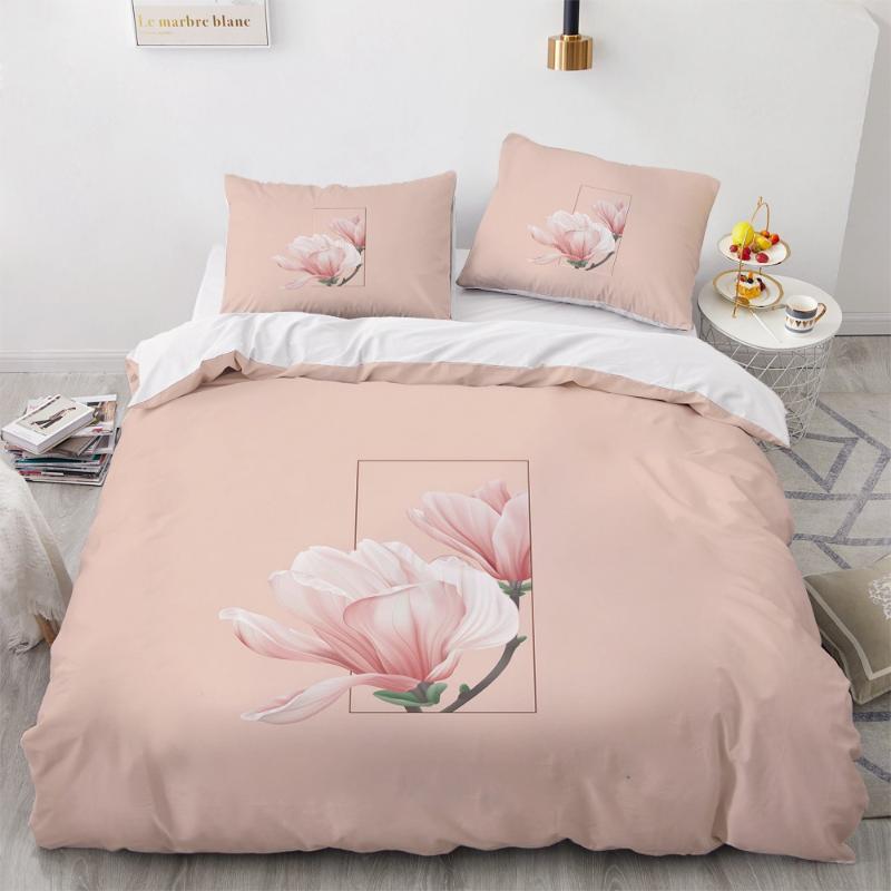 

3D Bed Linens Duvet Cover Sets Quilt Covers Pillow Shams Bedclothes Bedding Sets Queen Full  Luxury Flower Home Textile, Minimalist009-gray