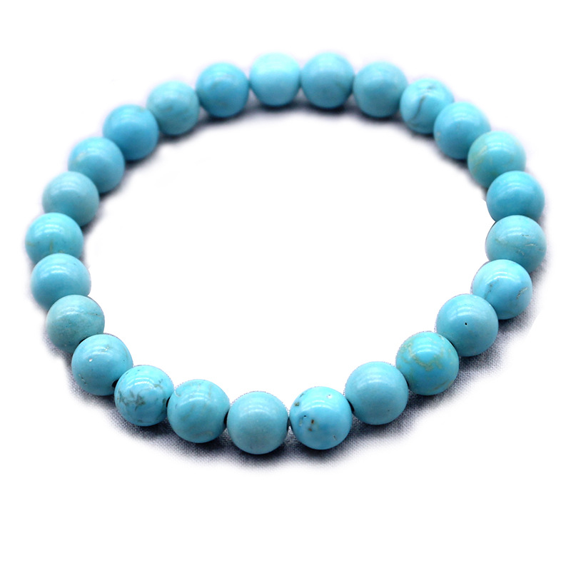 

4mm 6mm 8mm 10mm 12mm Natural Stone Bracelet Homme Femme Turquoises Beaded Jewelry Yoga Bracelets Valentine Gift