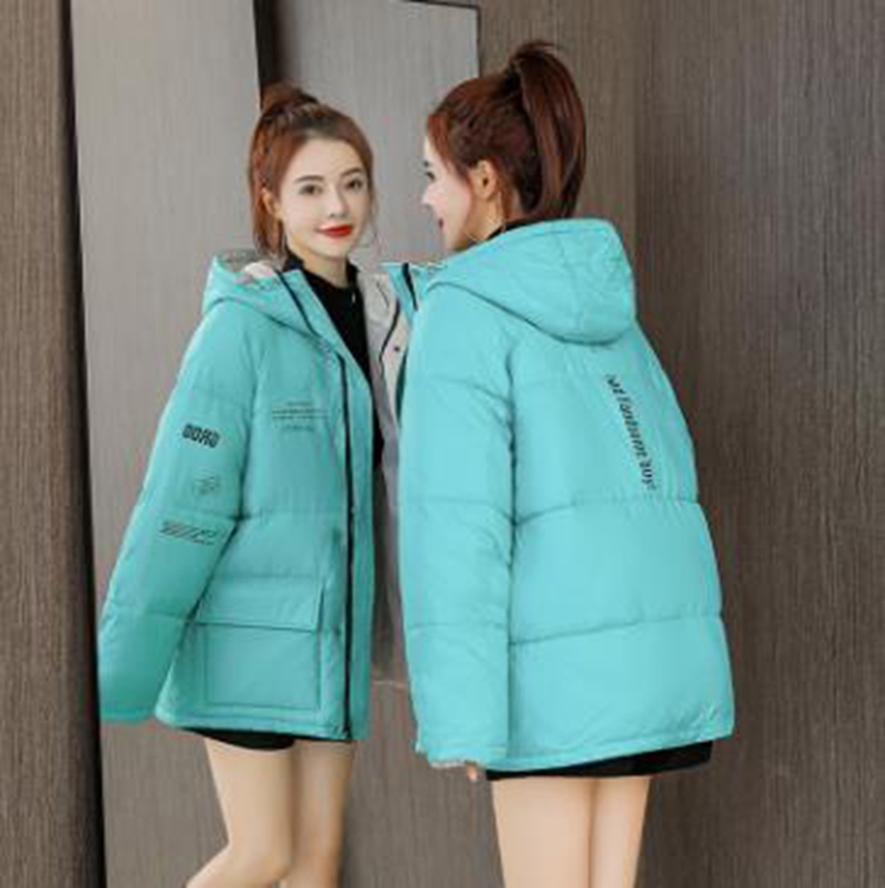 

Wholesale fashion women's short winter new loose cotton jacket, Creamy-white