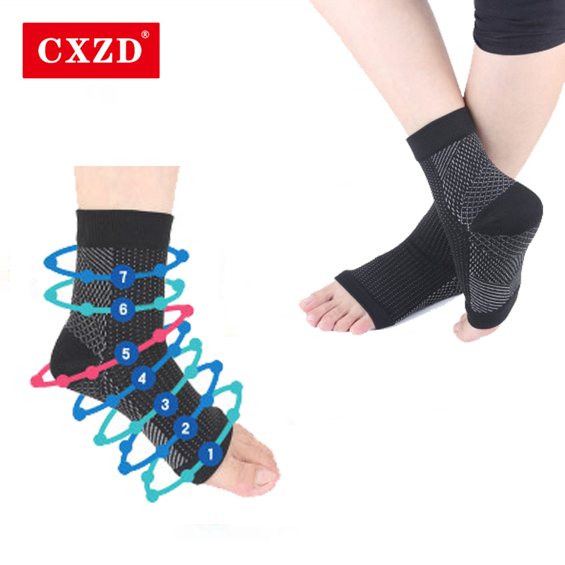 

CXZD Foot angel anti fatigue compression foot sleeve Support Socks Men Brace Sock DropShip, Black