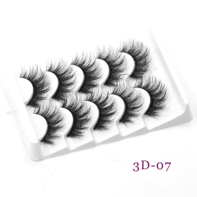 

8d Natural False Eyelashes Hand Made Beauty Makeup 5 Pairs Eyelashs Natural Long 3d Faux Mink Eyelashes 5 Pack Mink Lashes