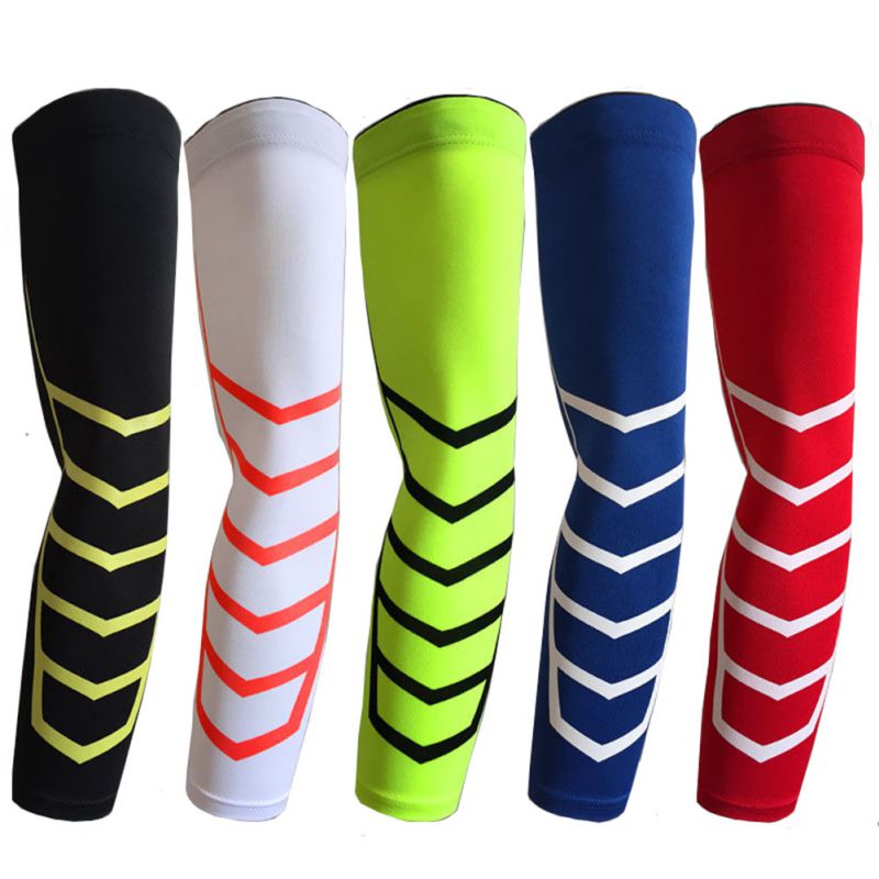 

1Piece Men Women Bike Basketball Arm Warmer Fitness Elastic Compression Arm Sleeves Cycling Sports WarmersS, Black
