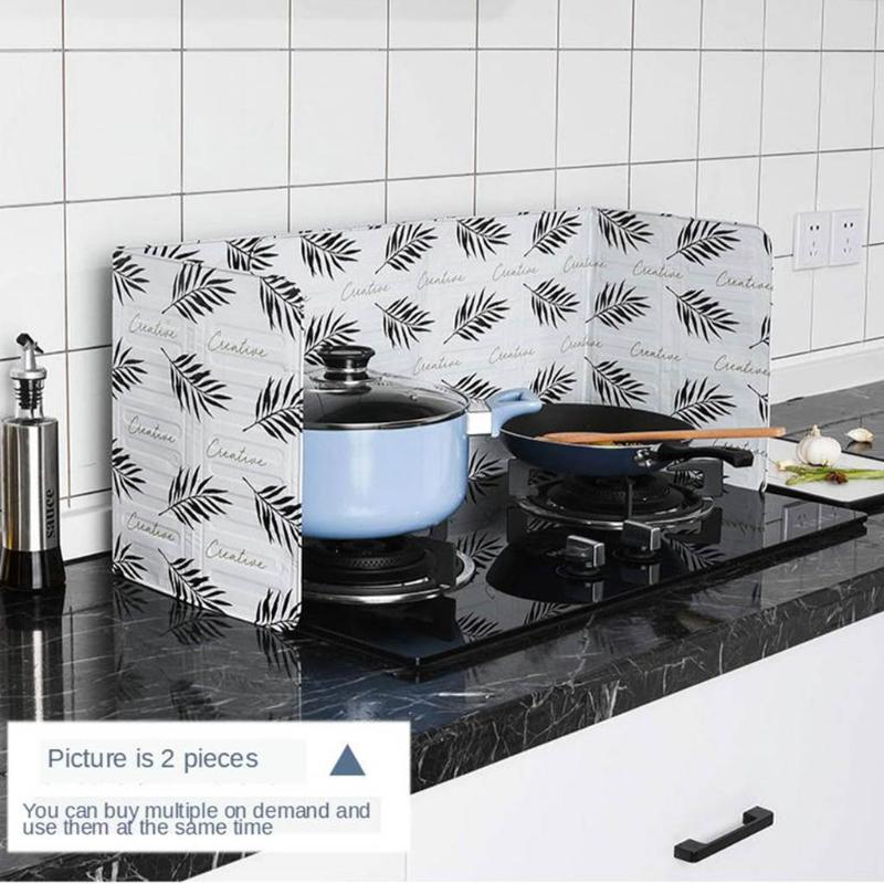 

Oil Splash Guard Baffle 3 Sided Splatter Guard Heat Insulation Kitchen Tool