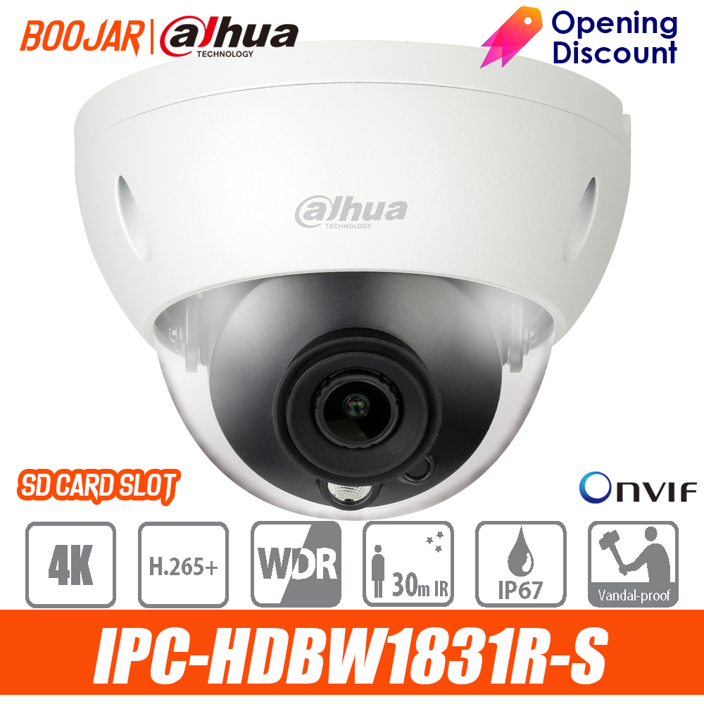 

dahua ip camera IPC-HDBW1831R-S 8MP WDR IR Dome Network Camera Surveillance Siren Alarm Camera Surveillance Siren Alarm