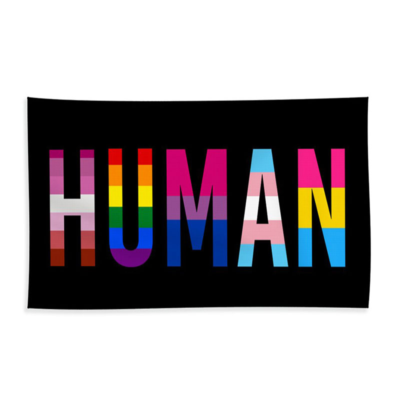 

Human Lgbt Pride Flag 3x5ft 90x150cm Advertising Sports Outdoor or Indoor Club Digital printing Banner and Flags Wholesale