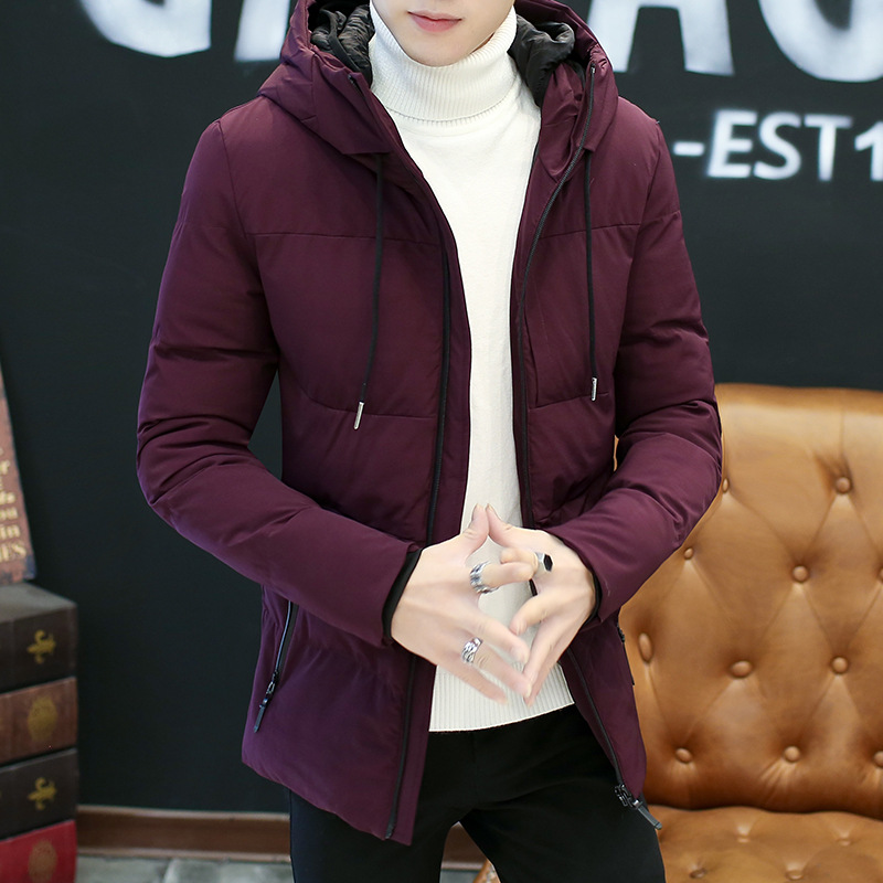 

MRMT 2020 Brand Men's Jackets Thicken Cotton Coat for Male Trim Jacket Padded Hooded Outer Wear Clothing Garment, Black
