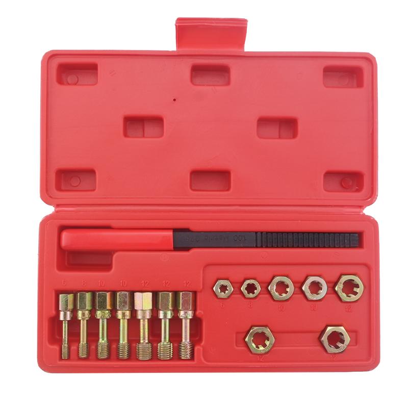 

15Pcs Portable Rethread Reapir Tools Kit Metric Thread File Metric Rethreader Taps & Dies