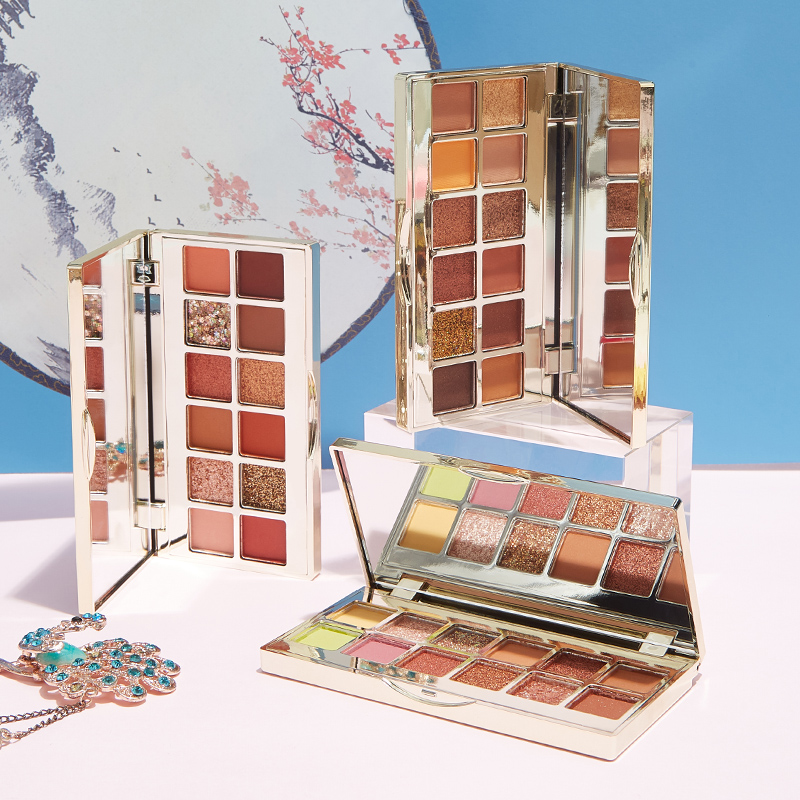 

12 Colors Matte Pearlescent Eye Shadow Chinese Peking Opera Pattern Long Lasting Smooth Pigment Exquisite Eyeshadow Palette Hot, 04