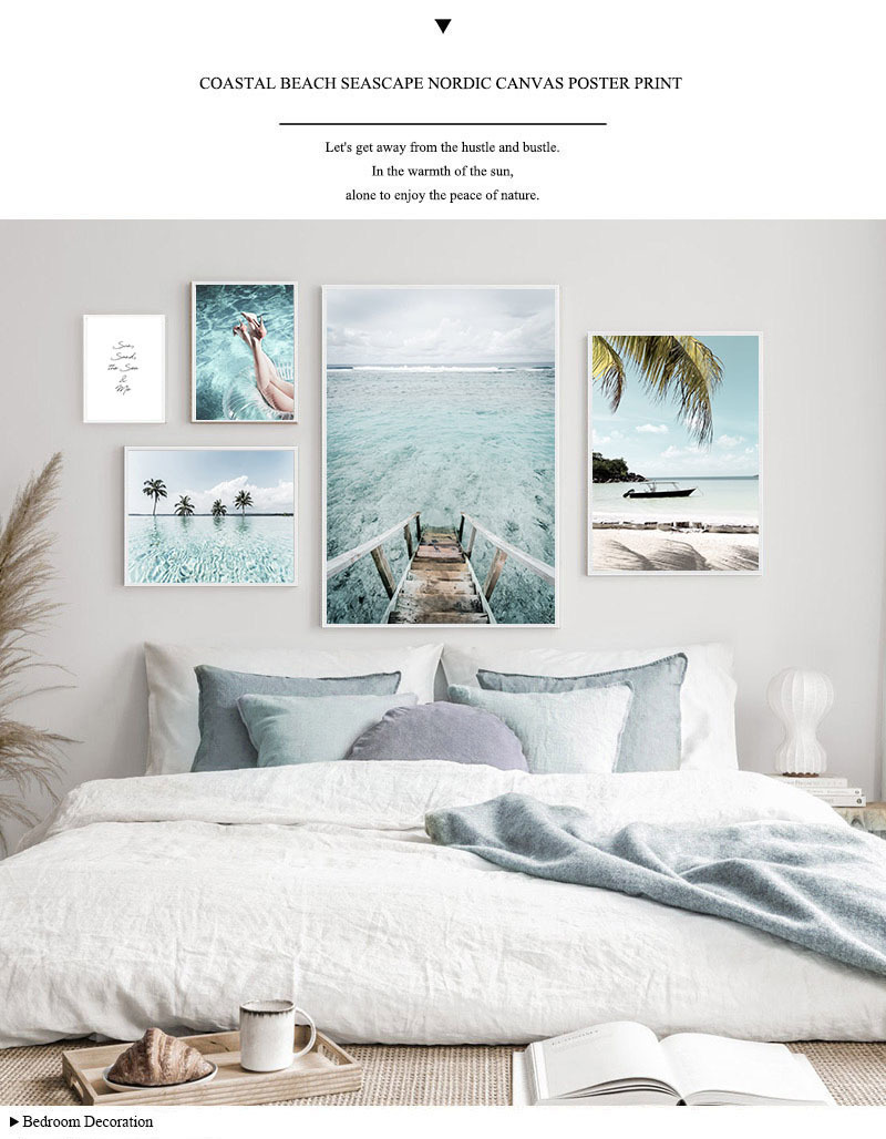 Maldives sea scenery Paintings HD Print on Canvas Home Decor Wall Art Picture