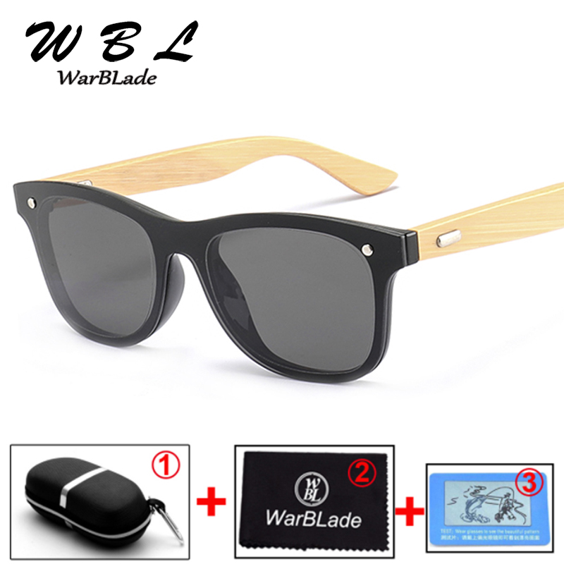 

WarBLade 2020 Wooden Sunglasses Men Bamboo Sunglass Hot Women Brand Design Sport Gold Mirror Sun Glasses with Original Box New