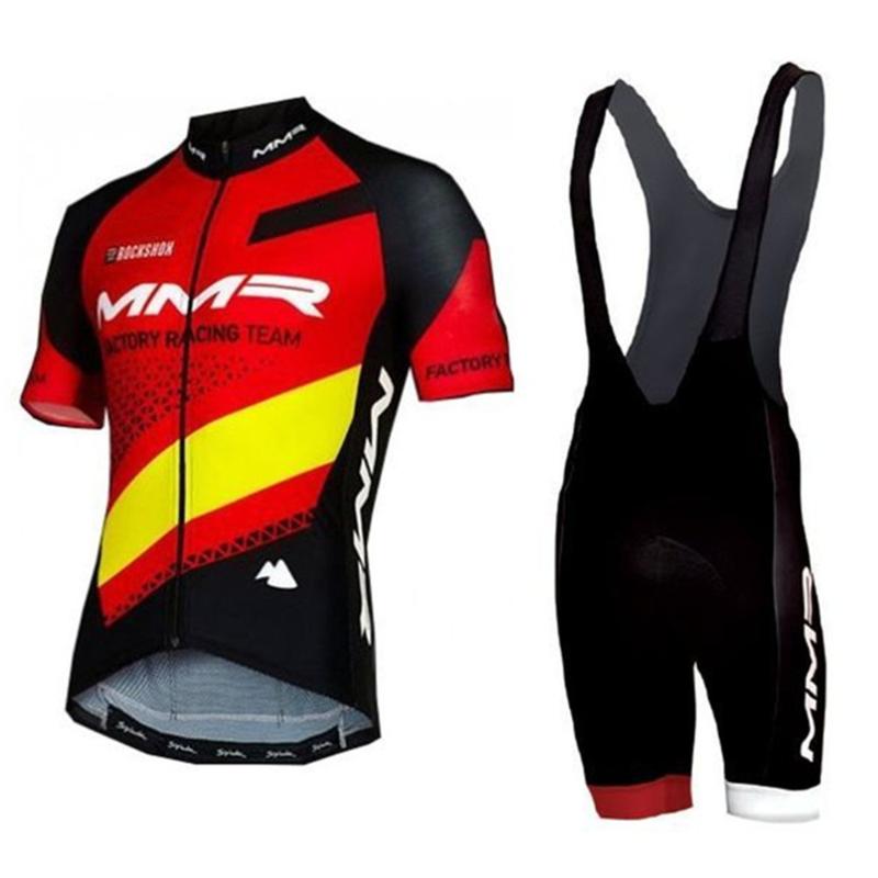 

MMR team men cycling jersey clothing short sleeve set ropa ciclismo maillot MTB road clothing ropa de hombr 9D gel bib shorts, Multi