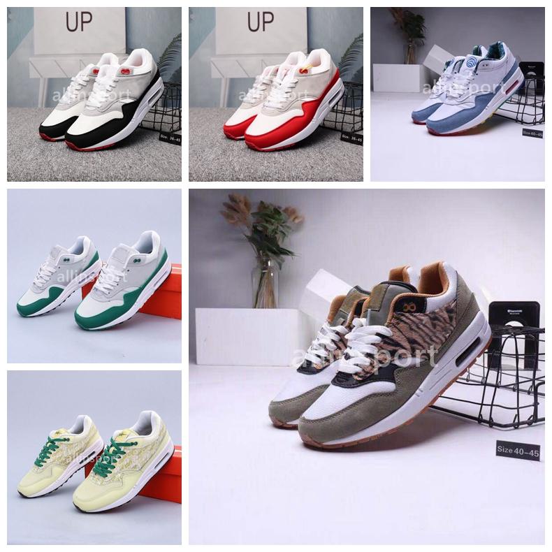 

New Arrival 1 87 DLX Air ATMOS Casual Shoe Animal Pack 1s parra Leopard gra Men Maxes Women Classic Athletic Zapatos Trainers, #6