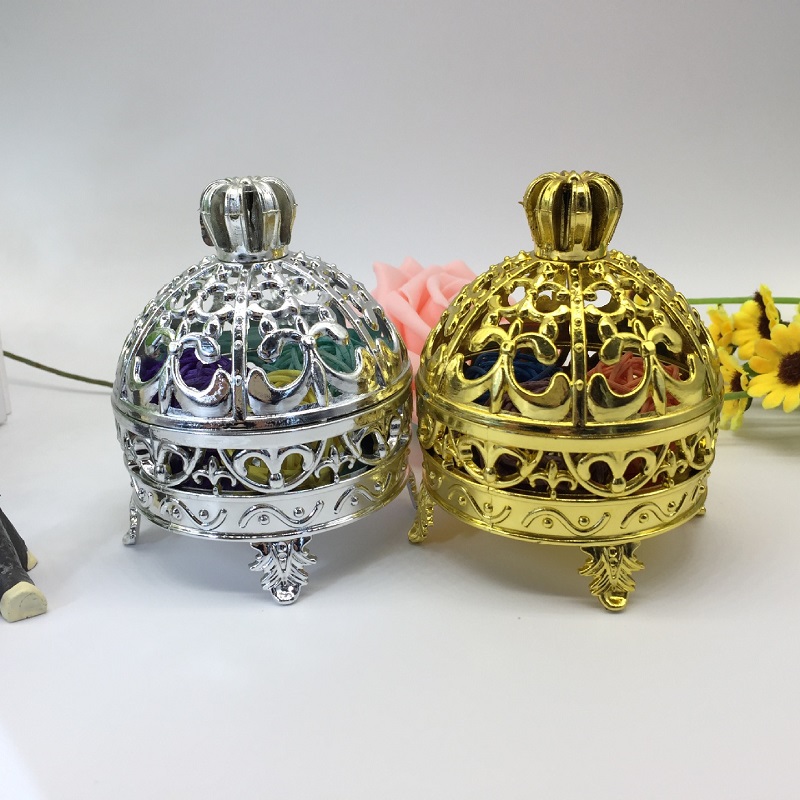 

50pcs Free shipping censer shape golden silver wedding candy box gift box