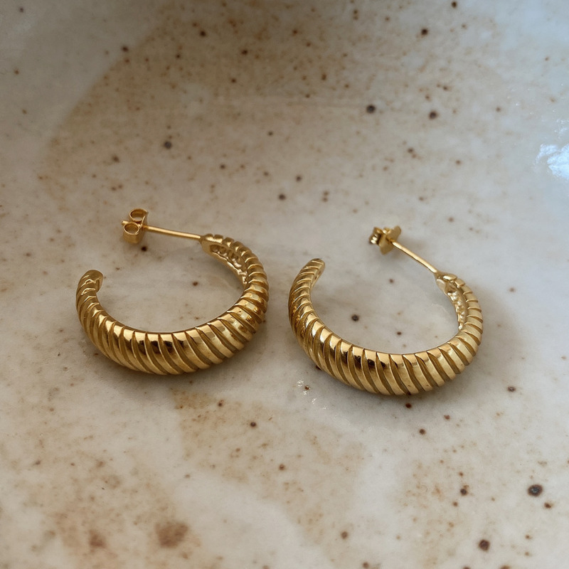 

Hoop Earring Real 925 Sterling Silver Earrings Womens Bohemia Personalized Aretes De Mujer Modernos 2020 Fine Jewellery Gift