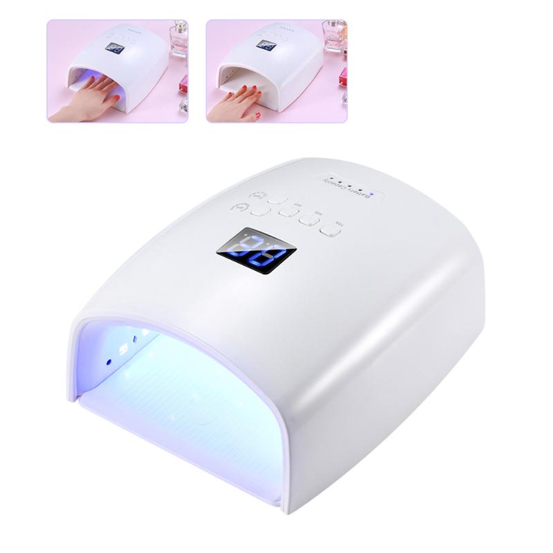 

Portable 48W Nail Dryer 30 LEDs UV LED Manicure Tool Sun Light Infrared Sensing Curing Nail Gel Dryer Lamp Rechargeable, Eu