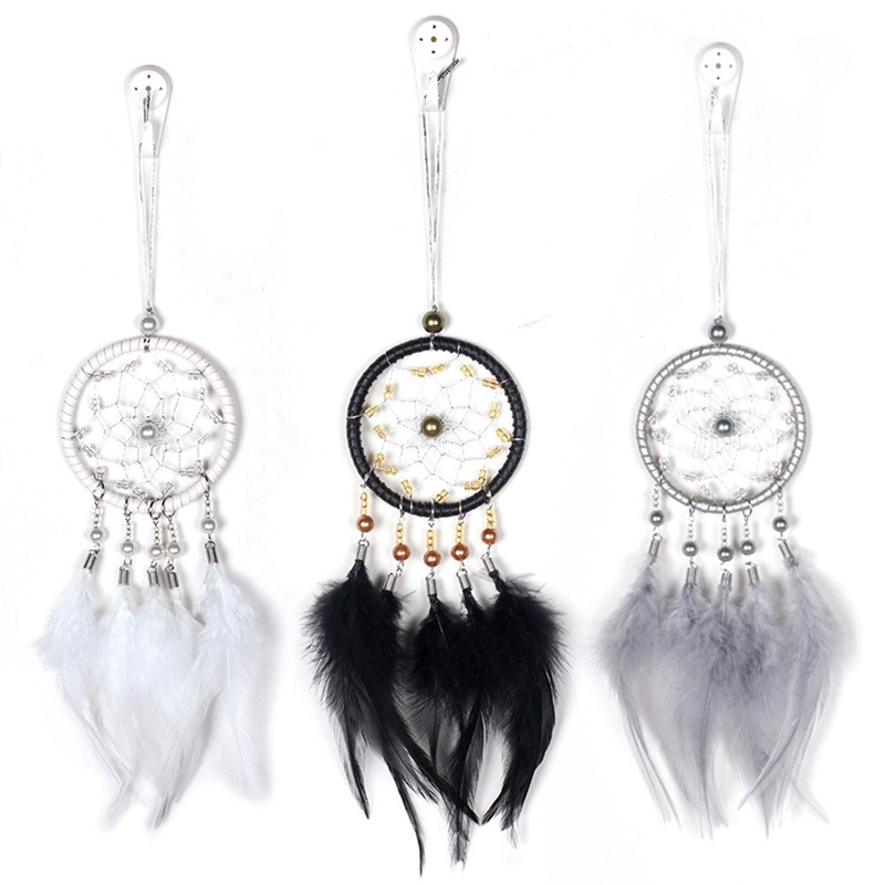 

Car Pendant Decoration Mini Dream Catcher Suspension Ornament Auto Interior Feather Dreamcatcher Hanging Trim Home Garden Decor