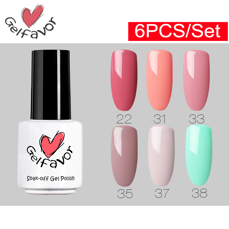 

Gelfavor Gel Polish Pure Series Nail Art 7ML 6PCS/lot Soak off UV Long lasting Hybrid Primer For Manicure