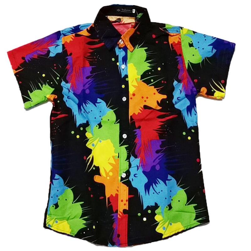 

Yfashion Fashion Men Shirt Streetwear Summer Cool Printing Short Sleeve Shirt Top Camiseta Hombre Shirts, As shown
