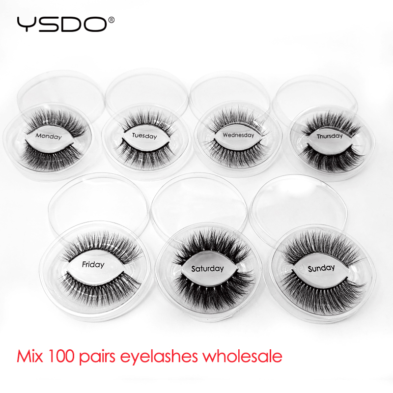 

YSDO mink eyelashes wholesale 30/40/50/100 pairs false eyelashes natural 3d mink lashes dramatic maquiagem lashes bulk