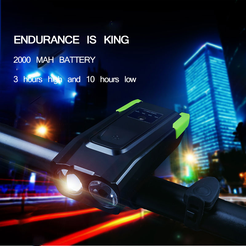 

Bicycle Riding LED Headlight Rechargeable Aluminum Alloy Outdoor USB Charging Lamp Bicycle Rainproof Energy Saving Lamp Charging