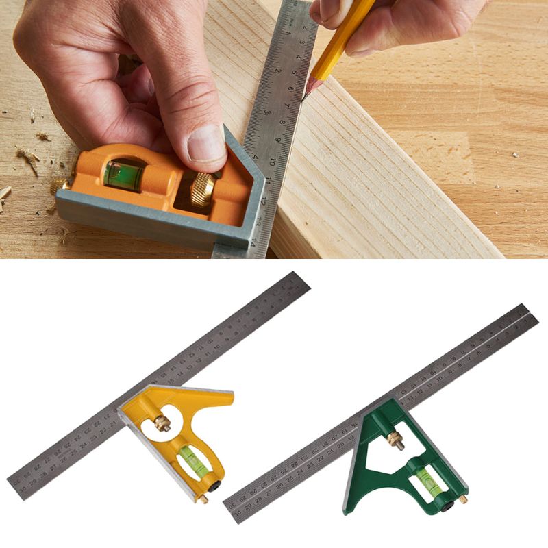 

Multifunction Combination 300mm Square Ruler Center Positioning Precise Measuring Square DIY Workshop Hardware Angle