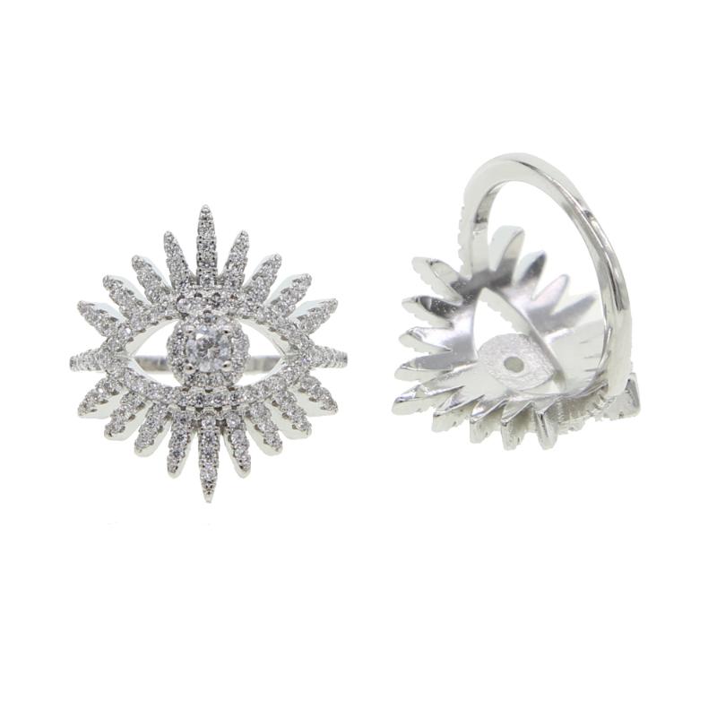 

micro pave cz fashion women finger jewelry lucky turksih evil eye women rings