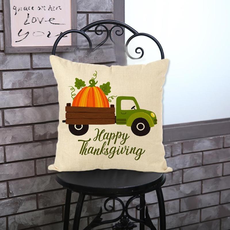 

Happy Halloween Pillow Cases Fall Sofa Pumpkin Throw Decor Decroation Home Cover Cushion K1Y6
