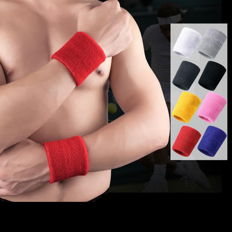 

Cotton Sweat Sports Basketball Wristband Badminton Tennis GYM Sports Exercise